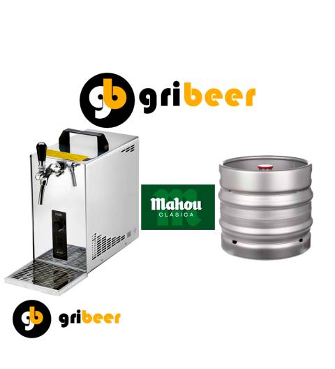 Alquiler grifo de cerveza con 30 Litros de Mahou Clásica