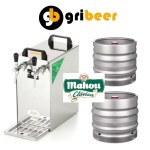 Alquiler de grifo doble con 2 barriles de 30 Litros de Mahou Clásica