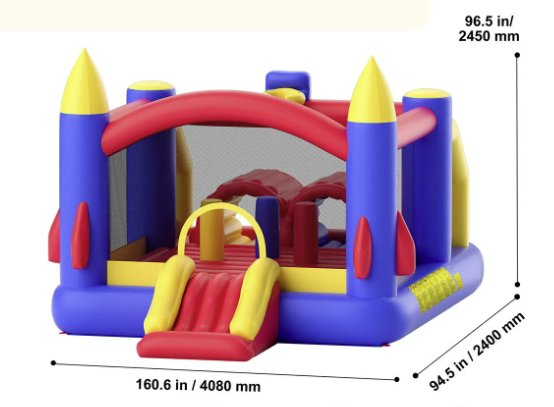 Castillo hinchable medidas
